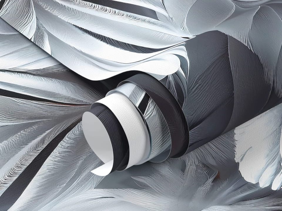 Fototapeta Zbliżenie białych piór na ciemnym tle fragment #1