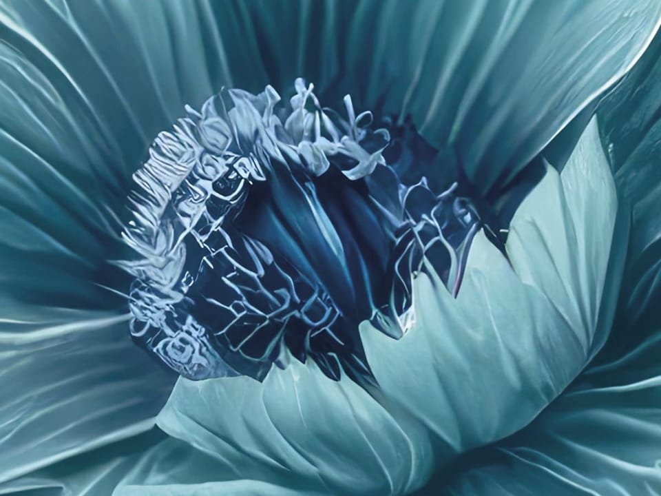 Fototapeta Egzotyczne Niebieskie Kwiaty fragment #1