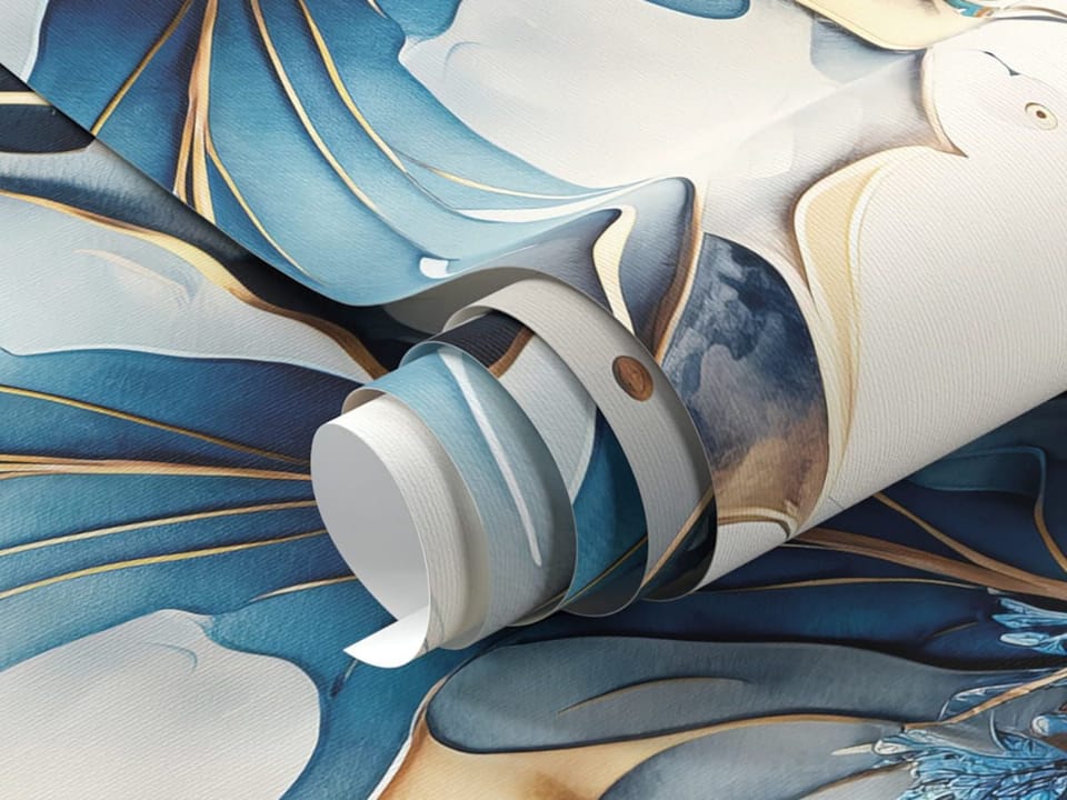 Fototapeta Abstrakcyjne liście i pióra fragment #1