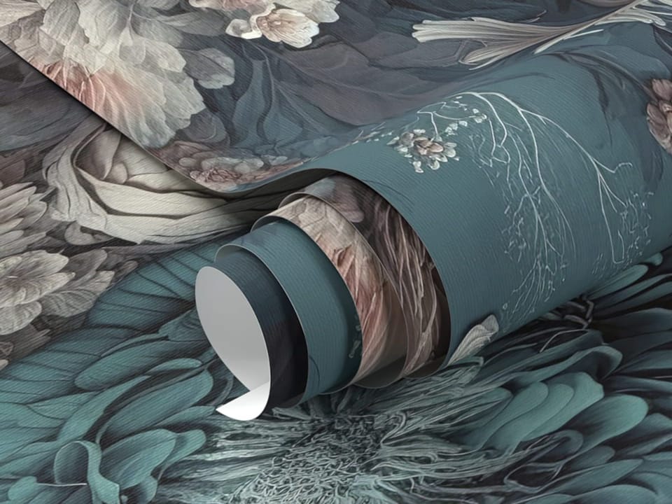 Fototapeta Egzotyczne kwiaty w stonowanych barwach fragment #1