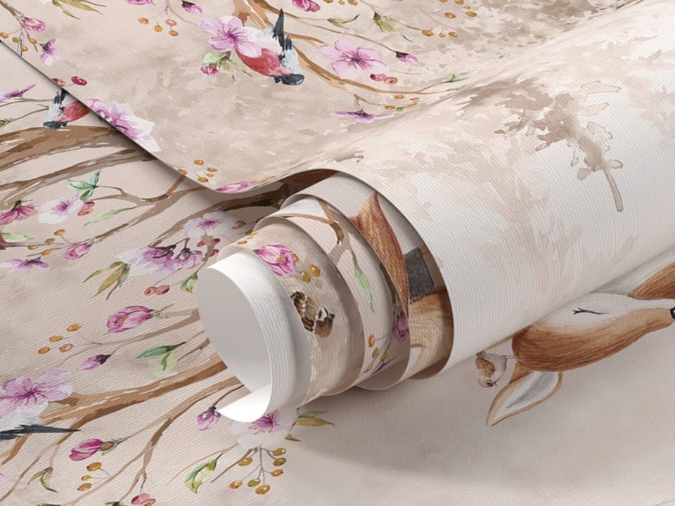 Fototapeta Sarny i kwiaty w leśnym otoczeniu fragment #1