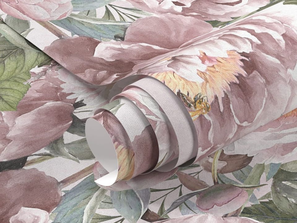 Fototapeta Piwonie w ogrodzie pełnym kwiatów fragment #1