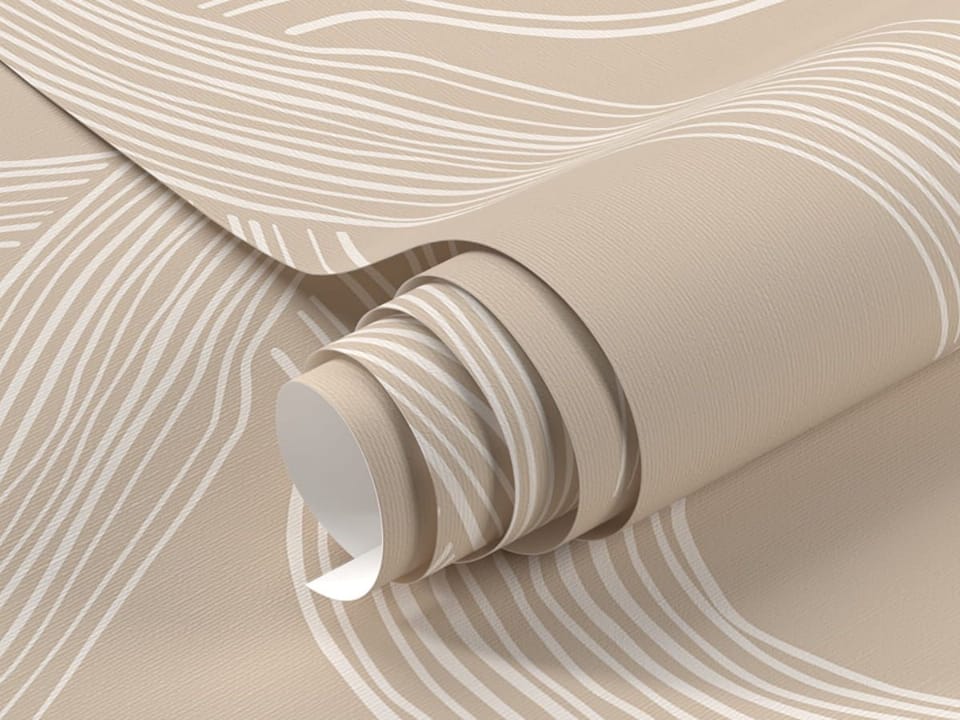 Fototapeta Abstrakcyjne Linie na Beżowym Tle fragment #1