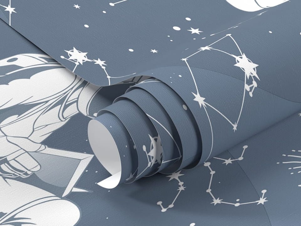 Fototapeta Astronauta na planecie z książką fragment #1