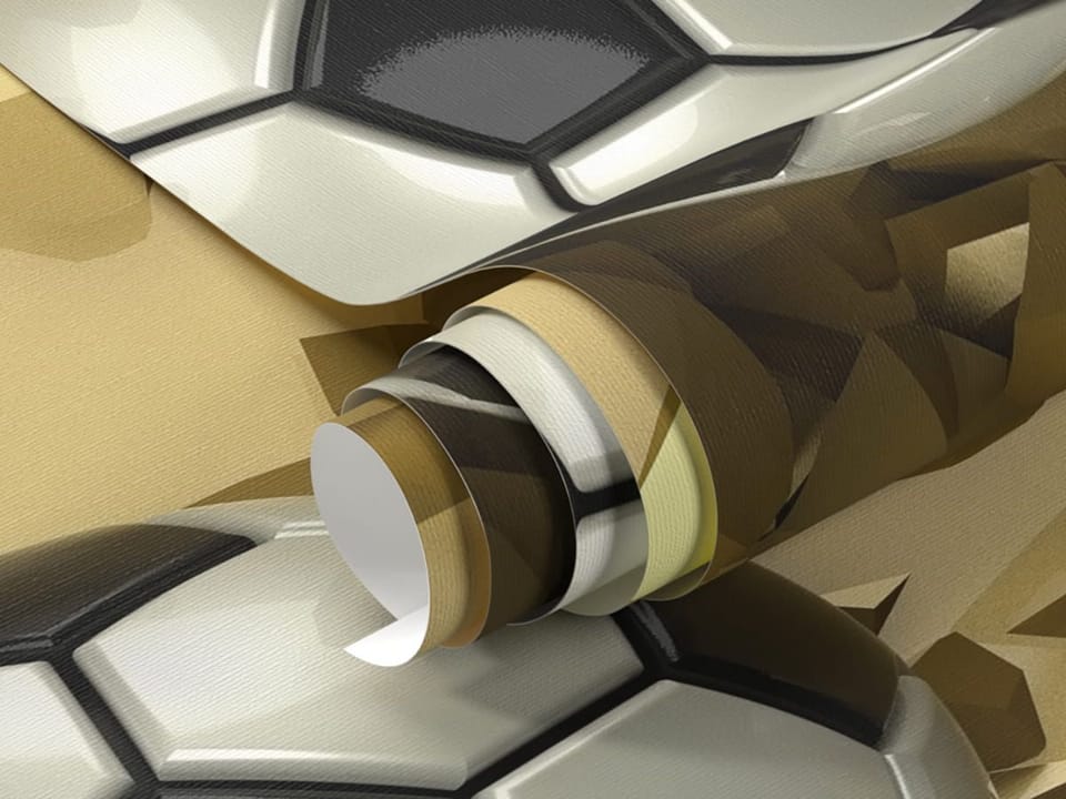 Fototapeta Piłka nożna w złotych odłamkach fragment #1