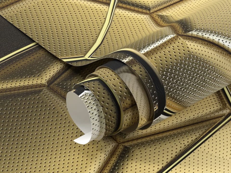 Fototapeta Złota Piłka w Metalicznej Siatce fragment #1