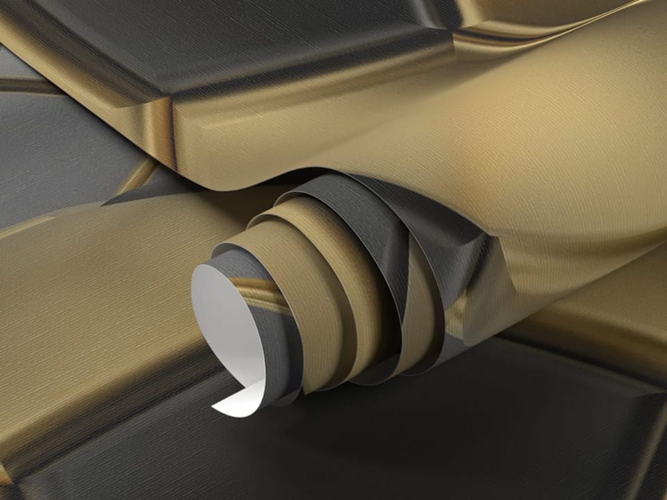 Fototapeta Złoto-czarna piłka nożna fragment #1