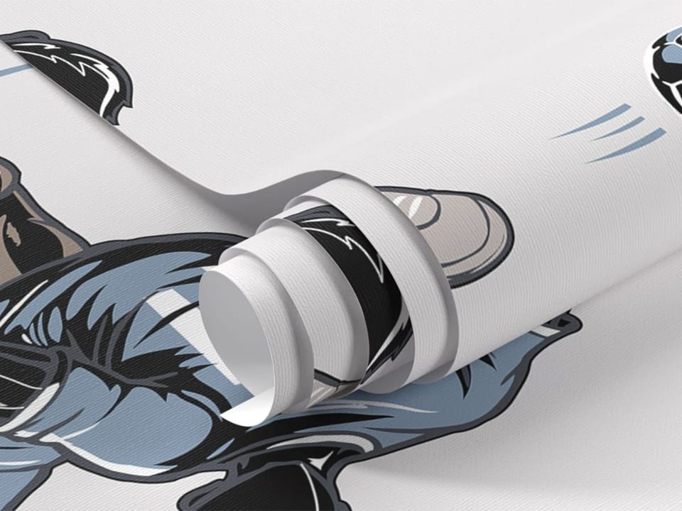 Fototapeta Piłkarz w przewrotce na jasnym tle fragment #1