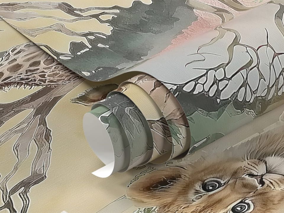 Fototapeta Młode zwierzęta na sawannie fragment #1