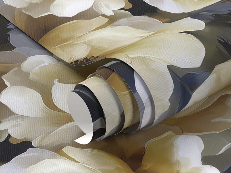 Fototapeta Żółte kwiaty na ciemnym tle fragment #1