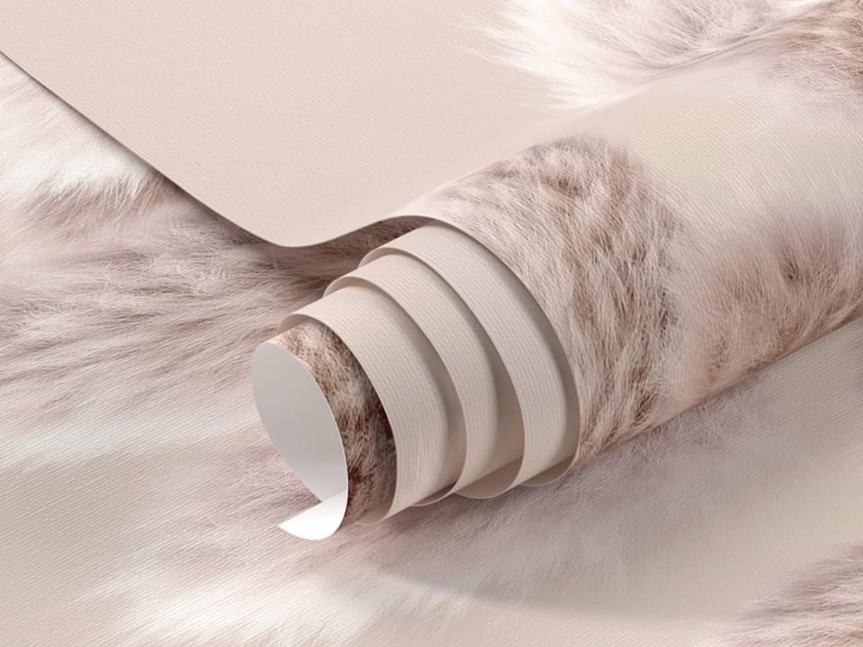 Fototapeta Puszyste Trawy na Jasnym Tle fragment #1