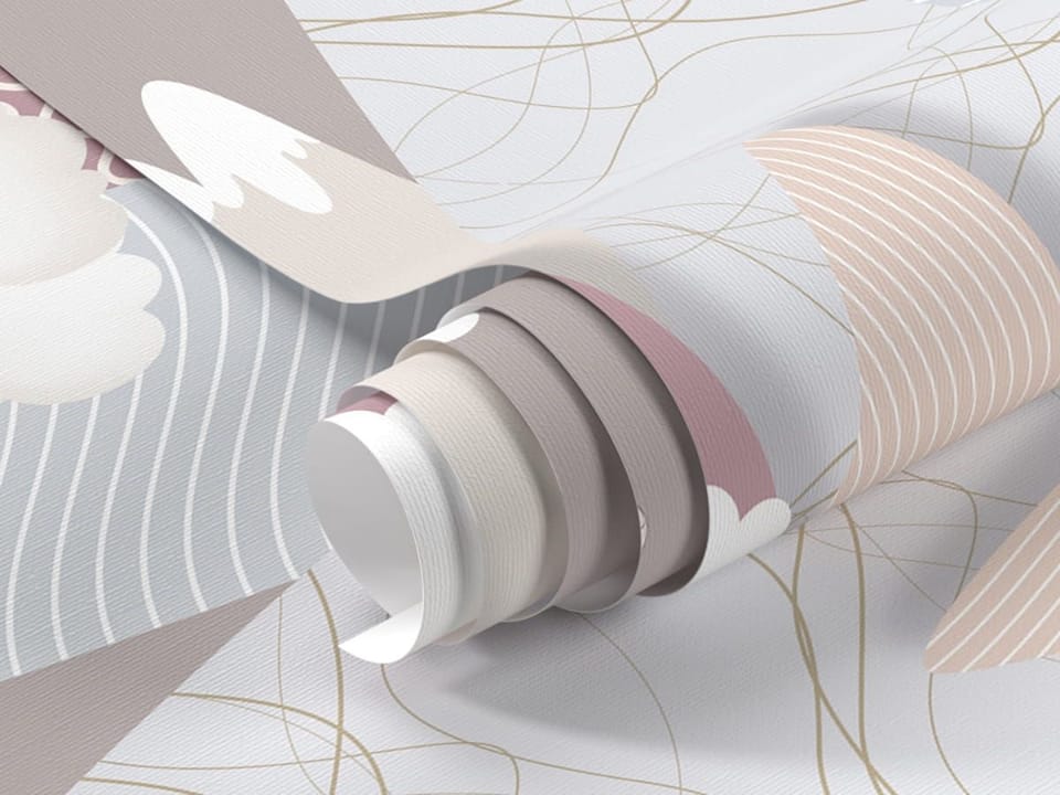 Fototapeta Góry z chmurami i balonami fragment #1