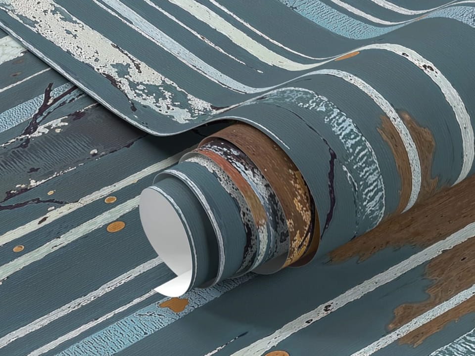 Fototapeta Las brzozowy z pomarańczowymi liśćmi fragment #1