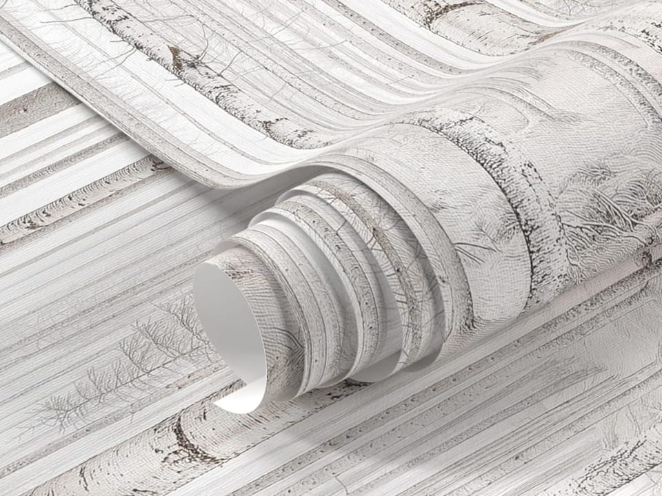 Fototapeta Zimowy las brzozowy fragment #1