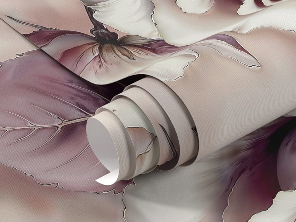 Fototapeta Biała róża z różowymi pąkami fragment #1