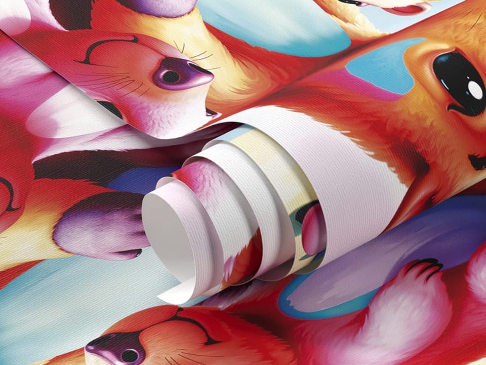 Fototapeta Fantazyjne Zwierzęta i Kolorowe Drzewa fragment #1