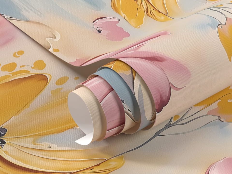 Fototapeta Kwiaty Polne na Jasnym Tle fragment #1