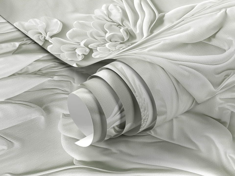 Fototapeta Reliefowe kwiaty w 3D fragment #1