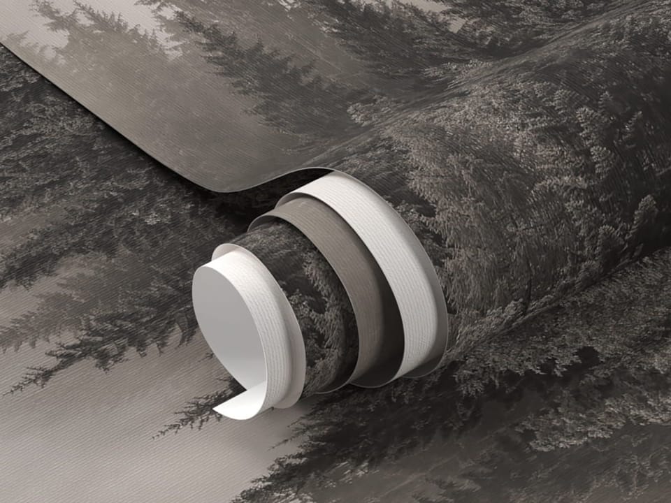 Fototapeta Mglisty las iglasty w tajemnicy fragment #1