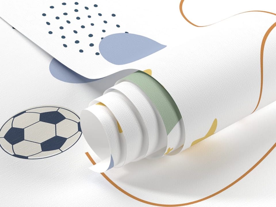 Fototapeta Abstrakcyjne piłki nożne i kształty fragment #1