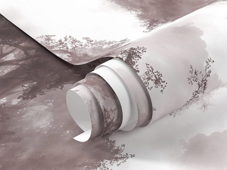 Fototapeta Gęsty las z wysokimi drzewami fragment #1