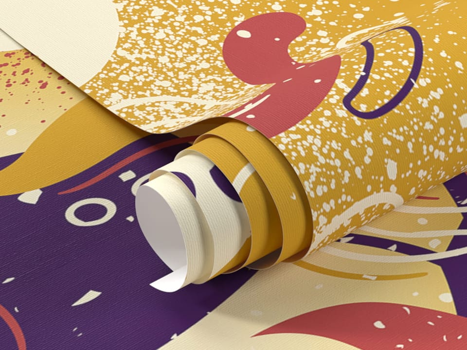 Fototapeta Piłka nożna w ruchu na żółtym tle fragment #1