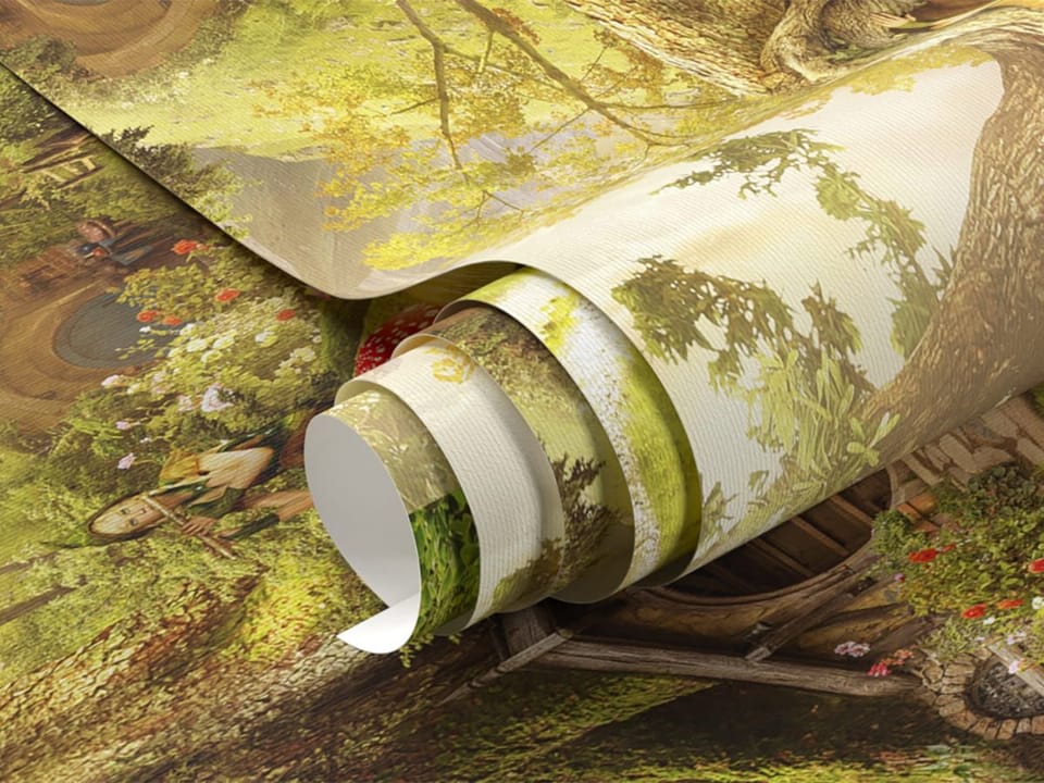 Fototapeta Wielkie drzewo z wróżkami - realne zdjęcie w rolce