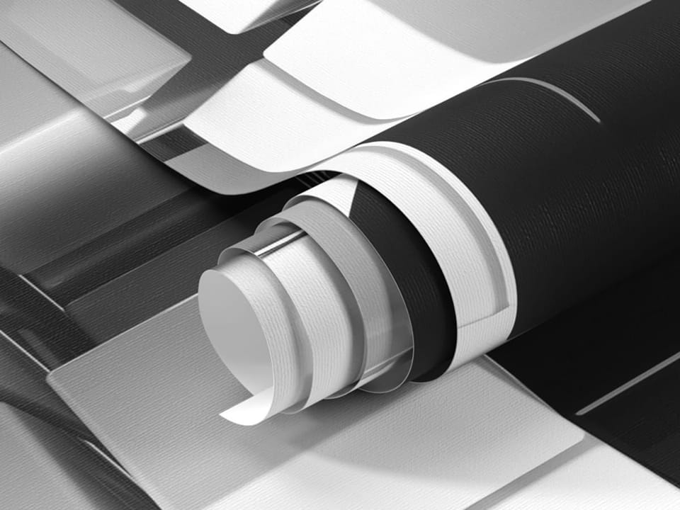 Fototapeta Czarno-białe sześciany w przestrzeni fragment #1