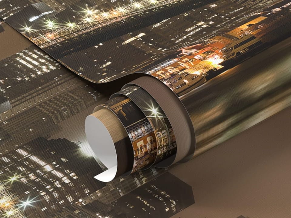 Fototapeta Nocny Most z Wieżowcami fragment #1