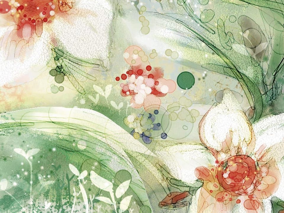 Fototapeta Dziewczynka wśród kwiatów fragment #2