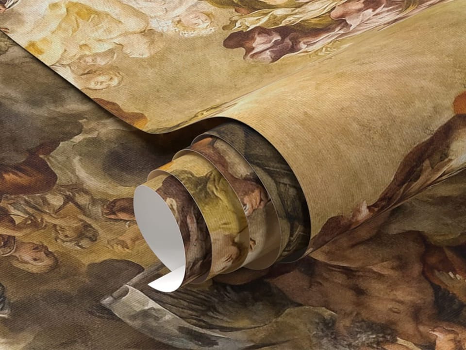 Fototapeta Barwna scena mitologiczna - realne zdjęcie w rolce