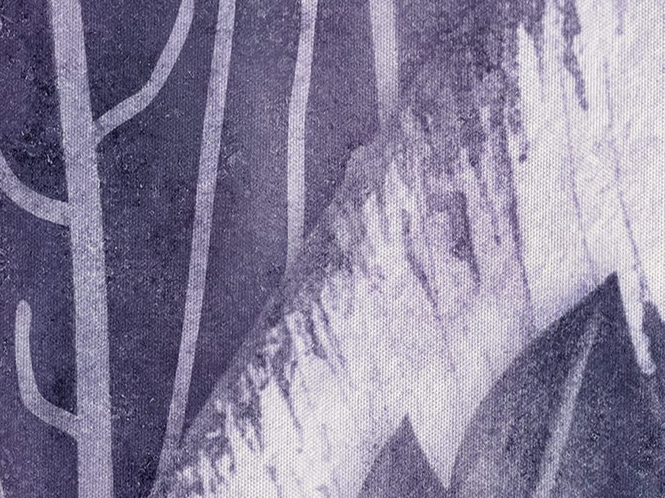 Fototapeta Fioletowe liście w różnych kształtach - realne zdjęcie w rolce