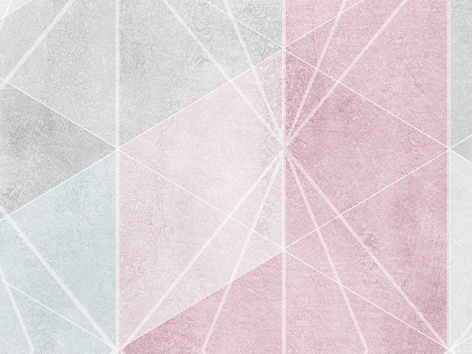 Fototapeta Geometryczny wzór z pastelowych trójkątów - realne zdjęcie w rolce