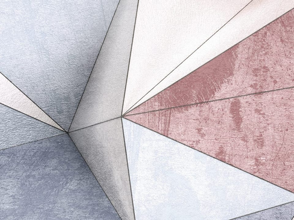 Fototapeta Geometryczne wzory 3D z trójkątów - realne zdjęcie w rolce