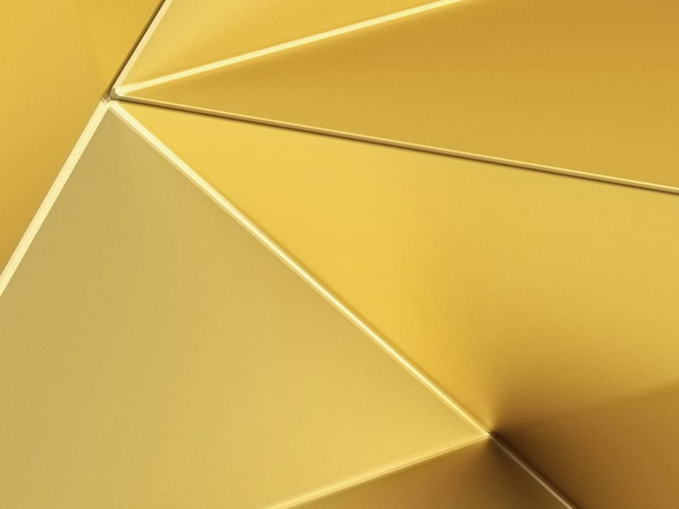 Fototapeta Geometryczne złote kształty - jakość wydruku i struktura materiału