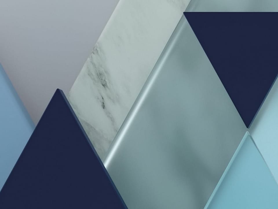 Fototapeta Geometryczne trójkąty i kule - jakość wydruku i struktura materiału