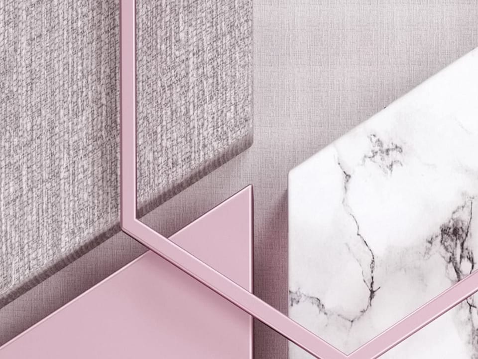Fototapeta Geometryczne kształty na jasnym tle - jakość wydruku i struktura materiału