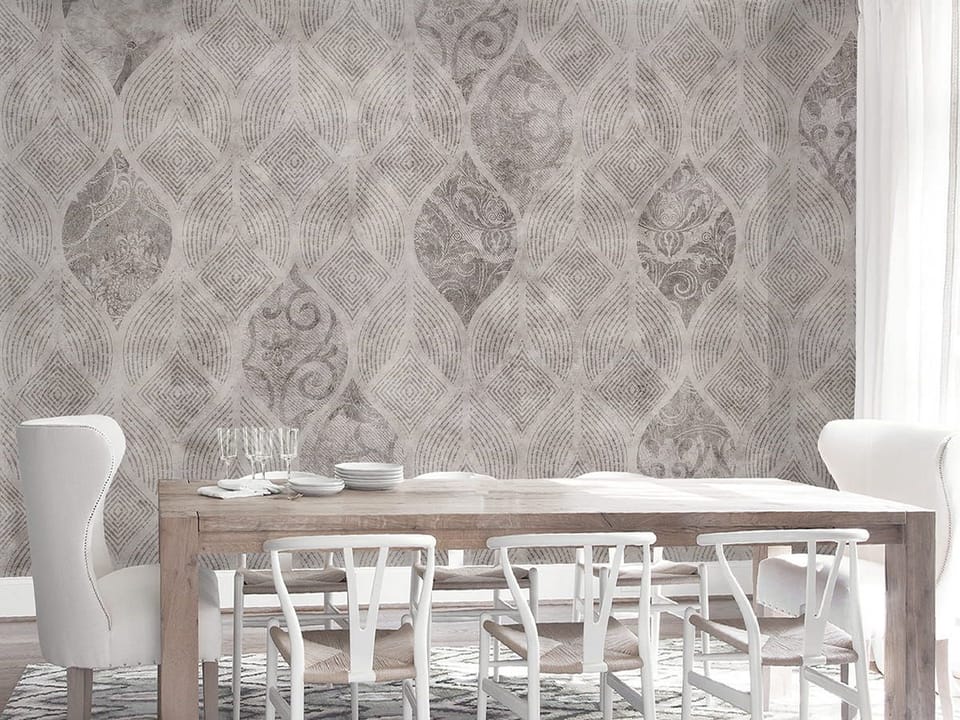 Fototapeta Geometryczny wzór z ornamentami - aranżacja w kuchni