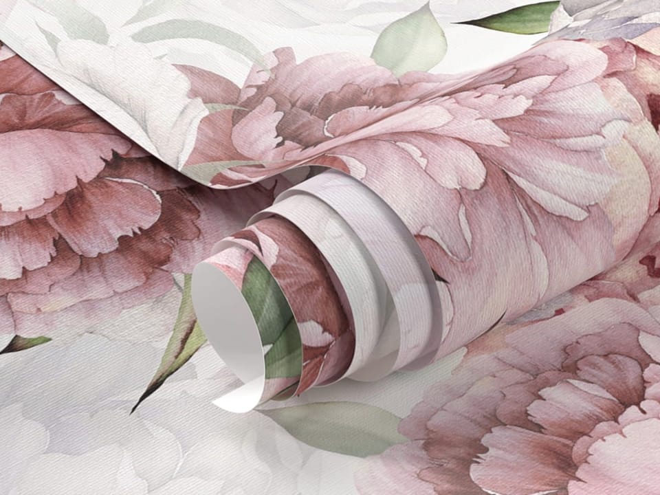Fototapeta Piwonie w pastelowych odcieniach - realne zdjęcie w rolce
