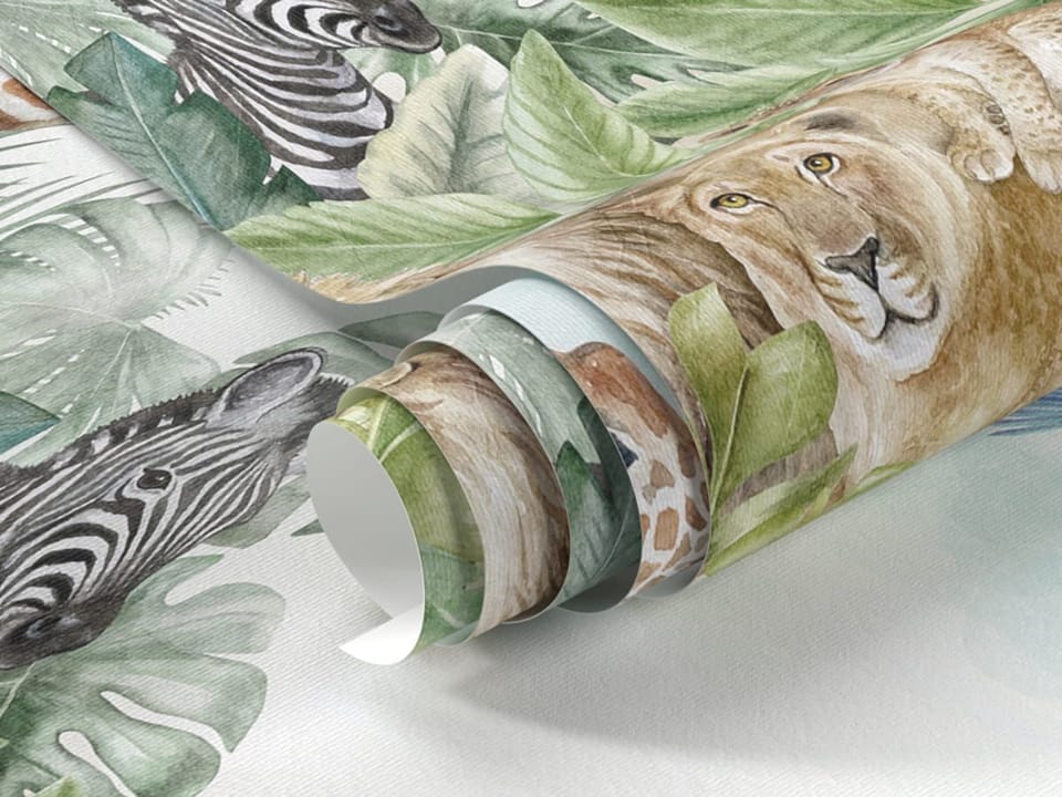 Fototapeta Zwierzęta w tropikalnym lesie - realne zdjęcie w rolce
