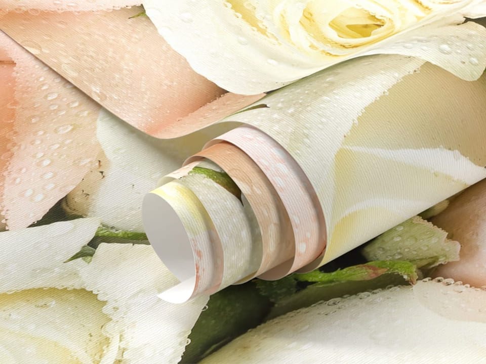 Fototapeta Bukiet różowych i białych róż fragment #1