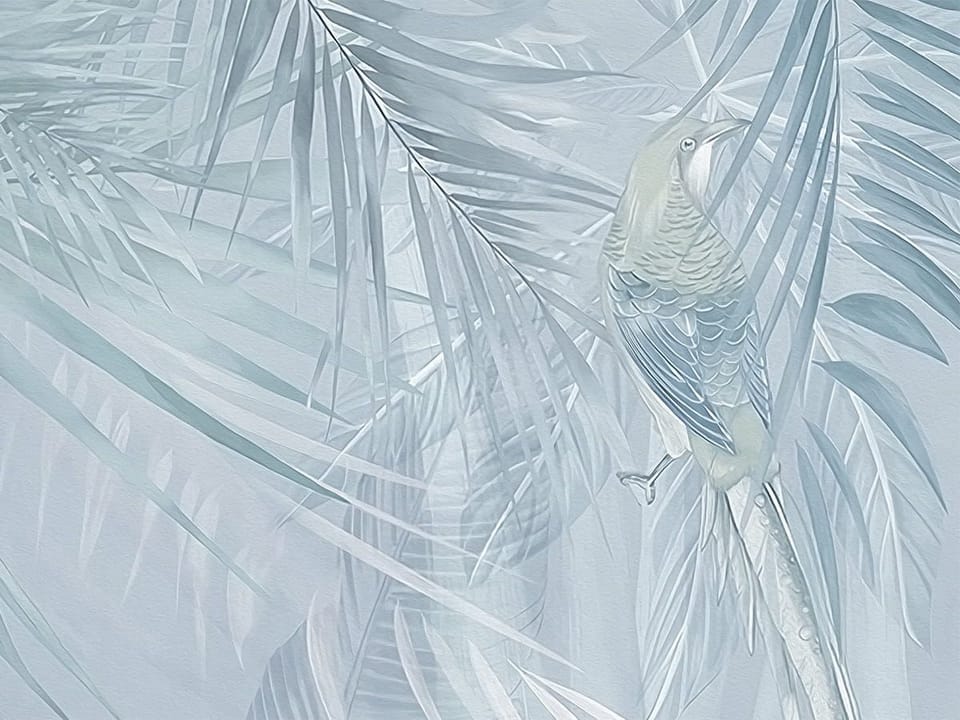 Fototapeta Tropikalne liście w harmonii - realne zdjęcie w rolce