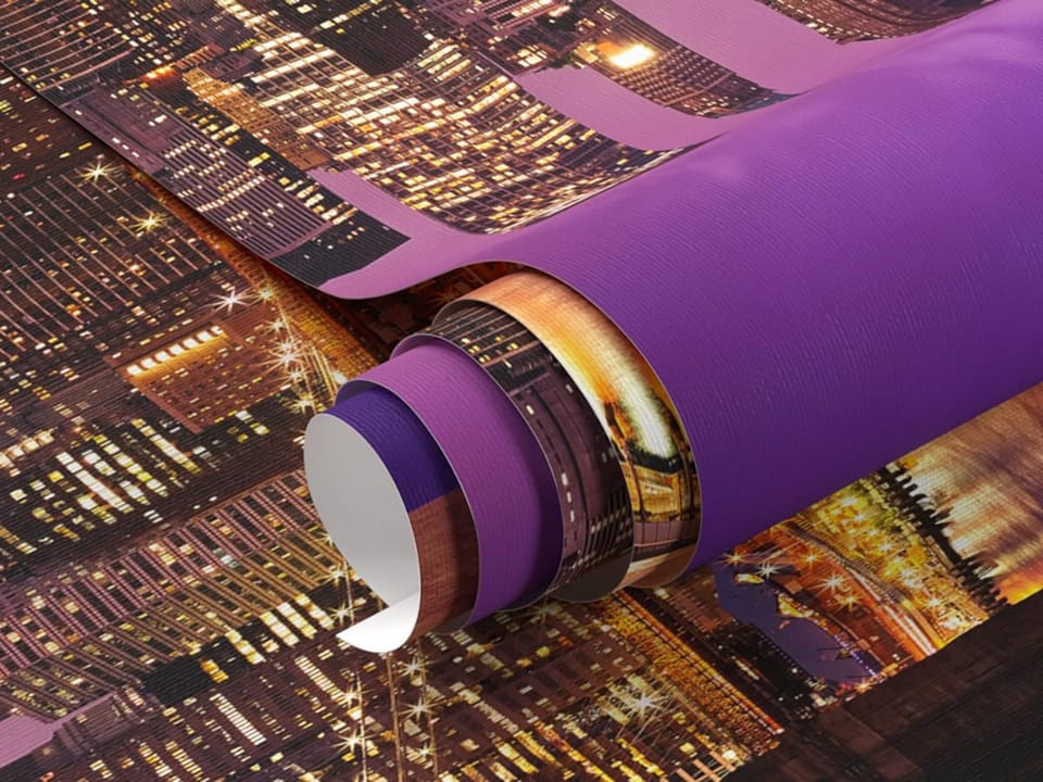 Fototapeta Panorama miasta z mostem nocą fragment #1