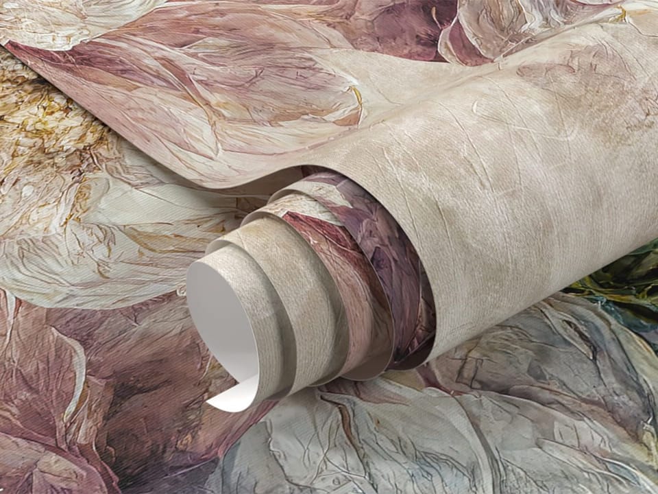 Fototapeta Egzotyczne kwiaty w pastelach - realne zdjęcie w rolce