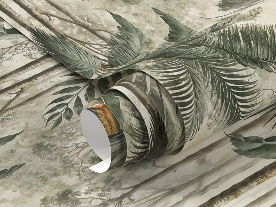 Fototapeta Tropikalny las z palmami - realne zdjęcie w rolce