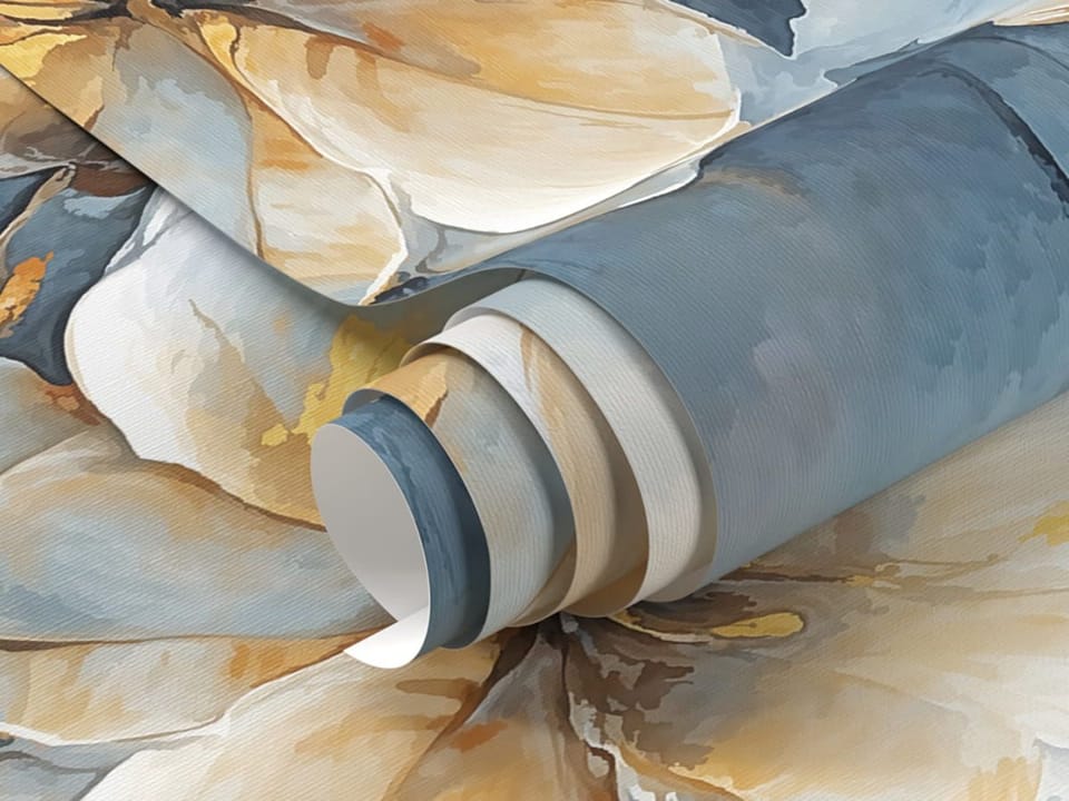Fototapeta Polne kwiaty na gałęziach - realne zdjęcie w rolce